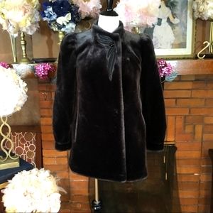 Sasson Fur Jacket With Embroidery Design
